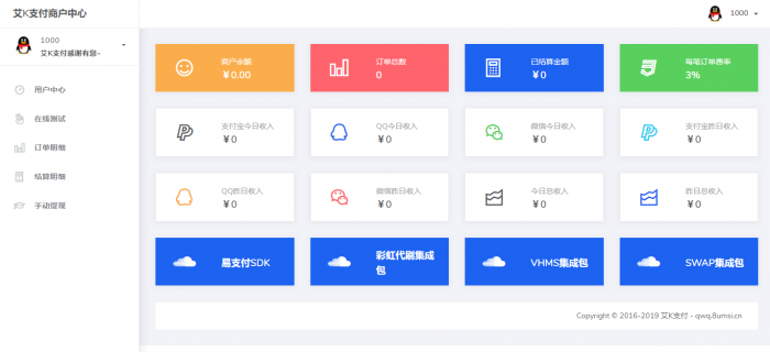 最新内外页面易支付程序打包艾K修改版插图1