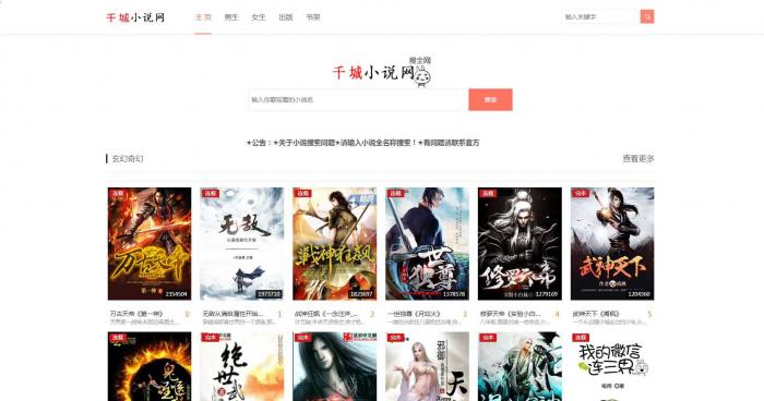 《娴娴小说》自动采集小说网站源码-百云游资源网