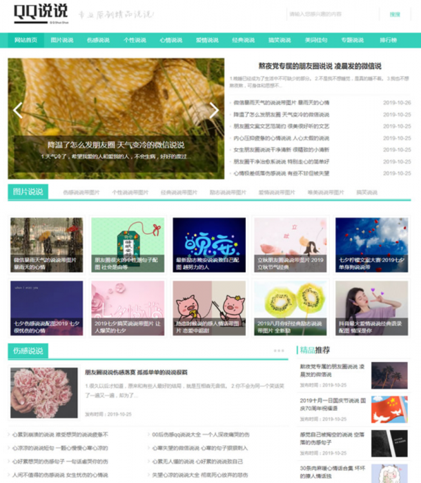 全新QQ空间日志说说类网站源码(带手机版数据同步)-百云游资源网