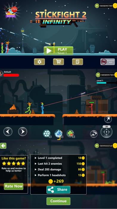 火柴人闯关游戏 坚持决斗2-百云游资源网