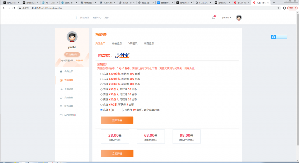 素材网源码资源下载站源码，带用户中心和VIP充值系统，后台管理+素材下载+积分金币下载【站长亲测】插图6