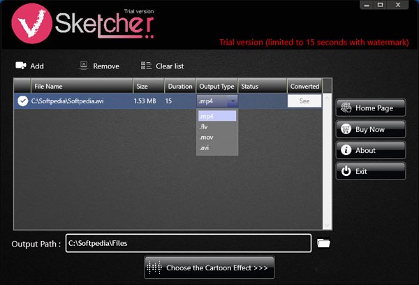 视频转漫画卡通动画效果工具 VSketcher 1.0.8 for Win简体中文版-百云游资源网
