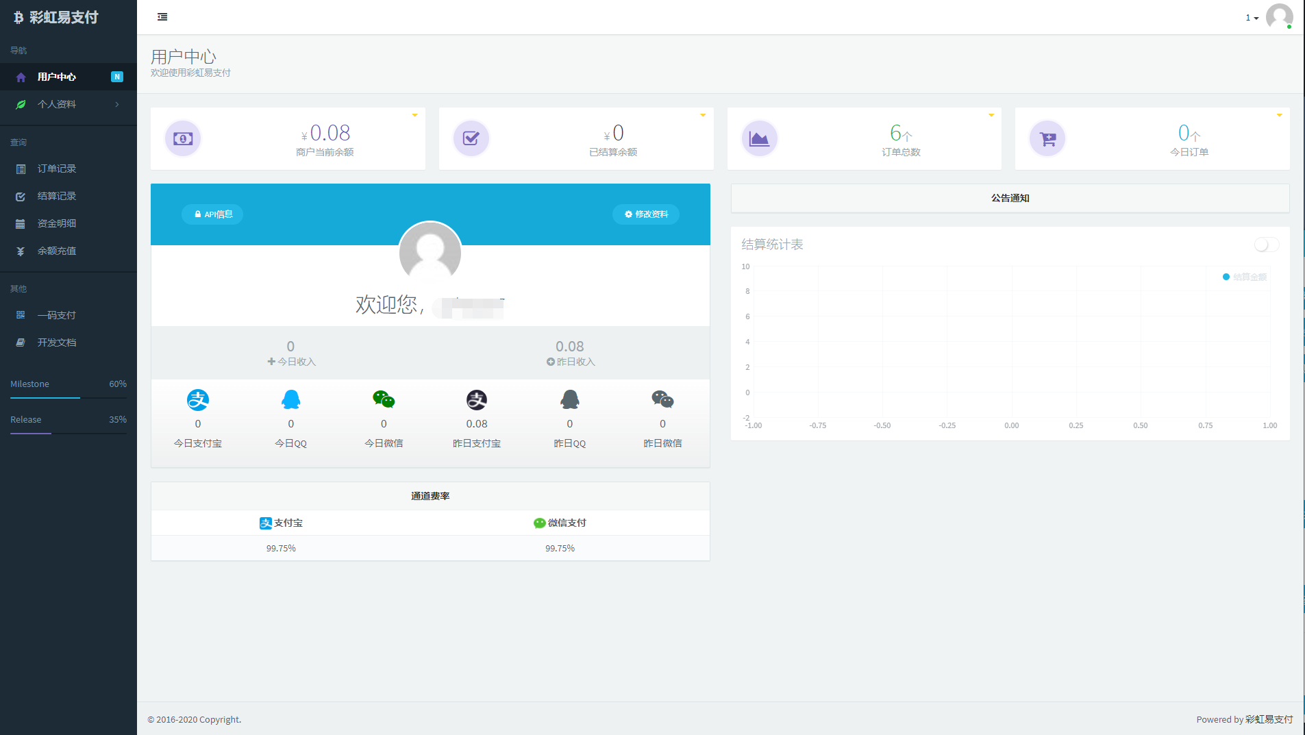 【八爷亲测】彩虹易支付2021新版v8.1.1支持多通道轮训全开源运营版多模板/免签约支付系统/API退款/实名认证/完善手动提现t0t1/带视频搭建教程-百云游资源网