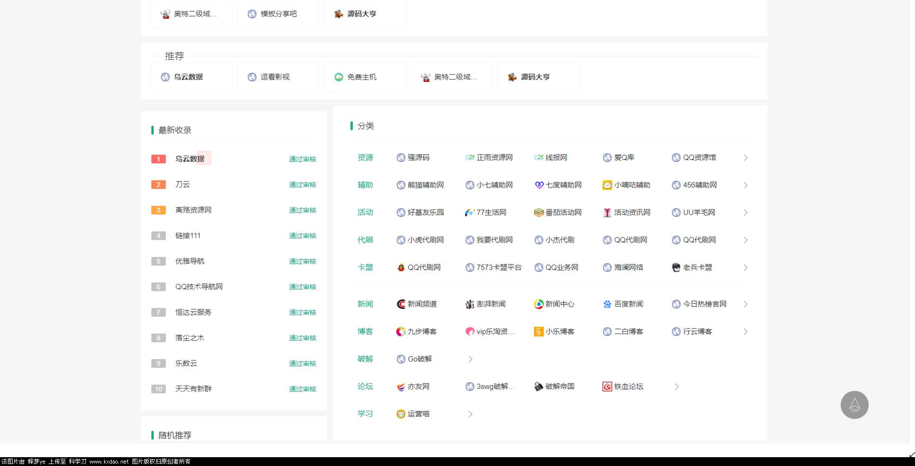 首发运营级导航源码-附带新秀导航全站数据插图1
