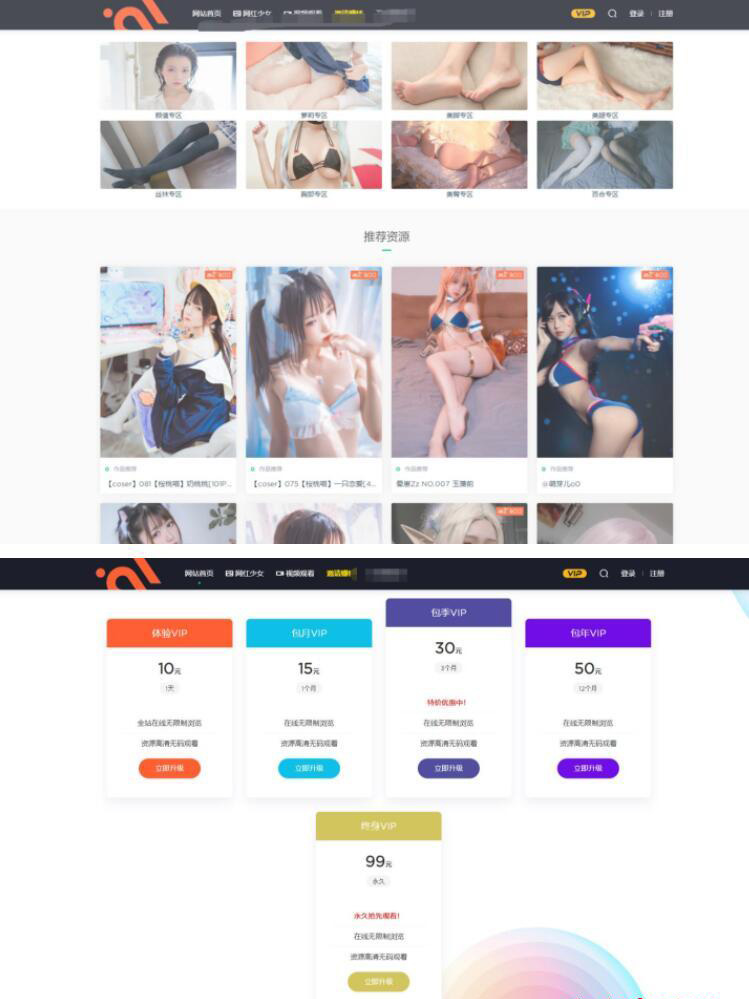 【站长亲测】小姐姐写真WordPress网站源码-百云游资源网