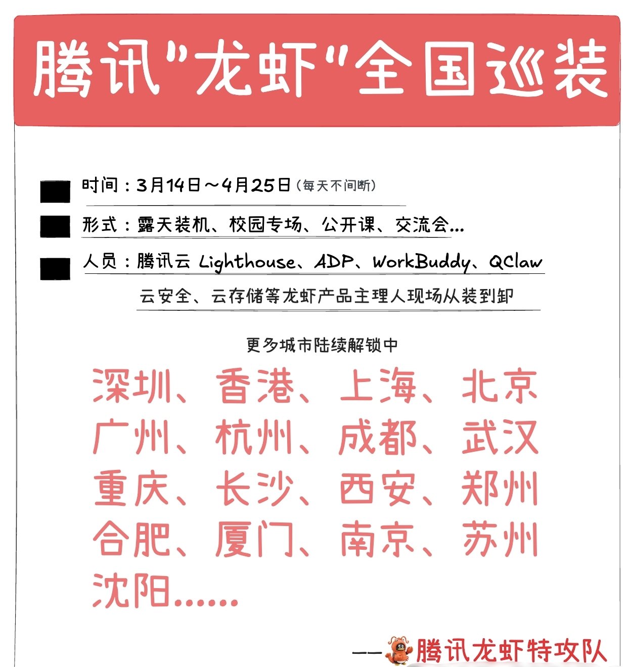 腾讯 OpenClaw 全国巡装实录：40 天 17 城，AI 智能体落地的最后一公里插图1
