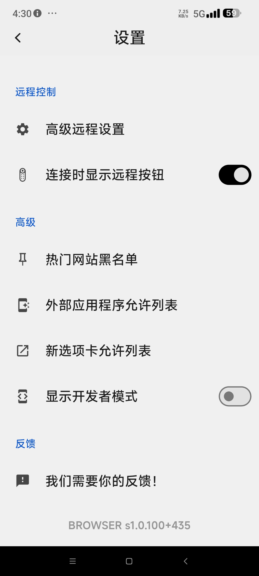 轻量级安卓浏览器 BROWSER v1.0.100：极简设计与内置投屏功能体验插图3