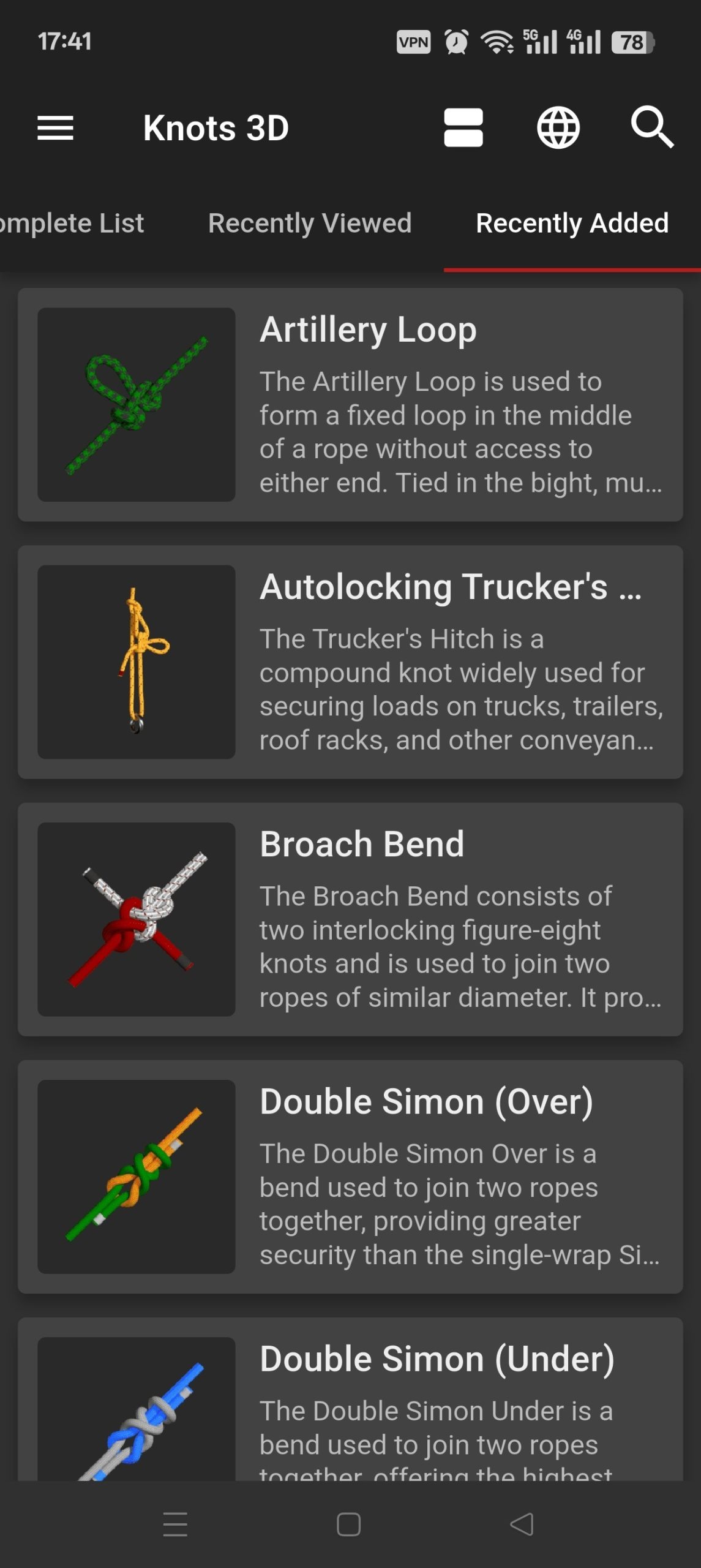 Knots 3D v10.9.2：专业的 3D 绳结学习工具，涵盖 193+ 种实用技巧插图2