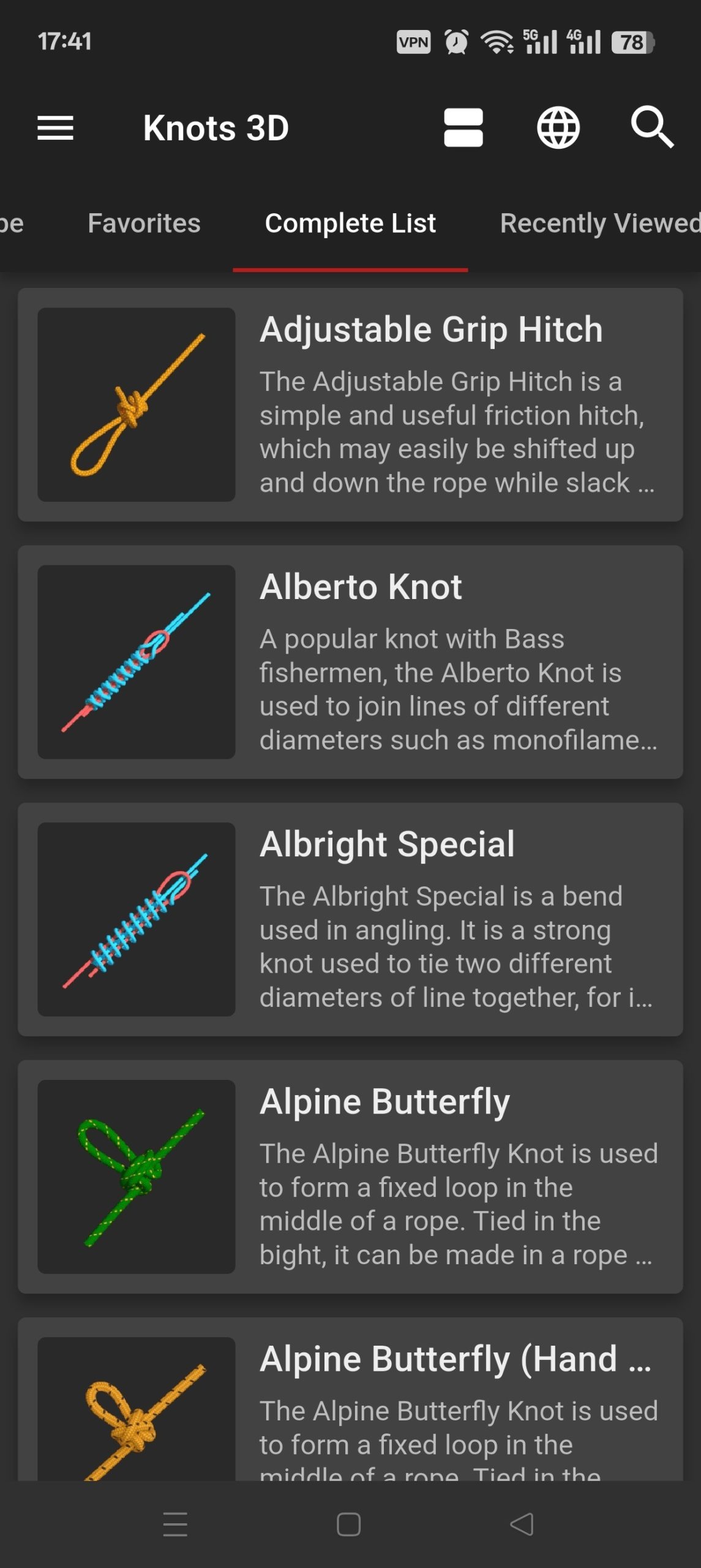 Knots 3D v10.9.2：专业的 3D 绳结学习工具，涵盖 193+ 种实用技巧插图3