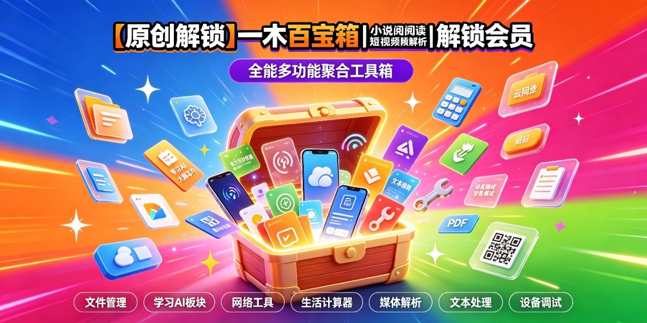 【原创解锁】一木百宝箱🔥解锁会员🔥小说阅读短视频解析🔥-百云游资源网