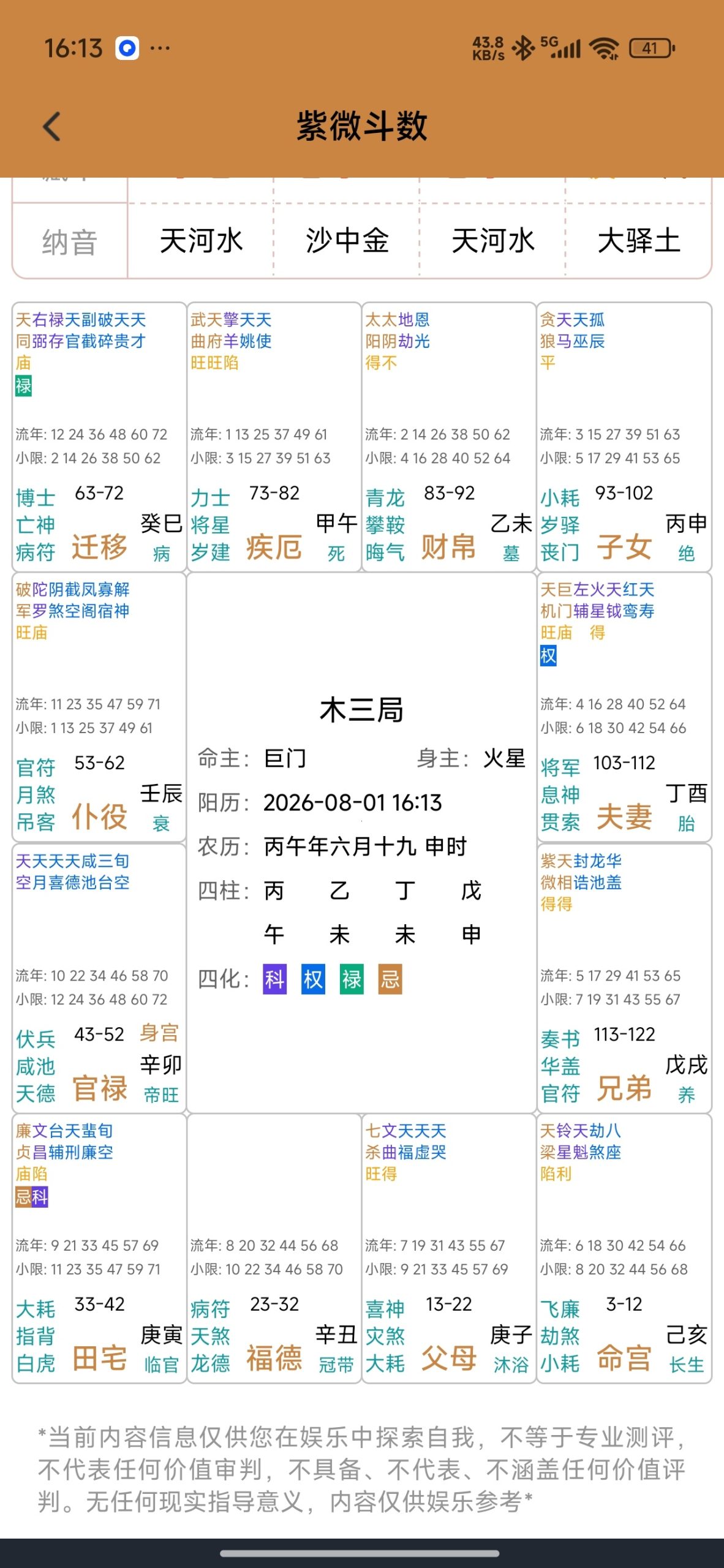 【分享】七政四余排盘🔥多术数合一的命理排盘🔥免费无广告插图2
