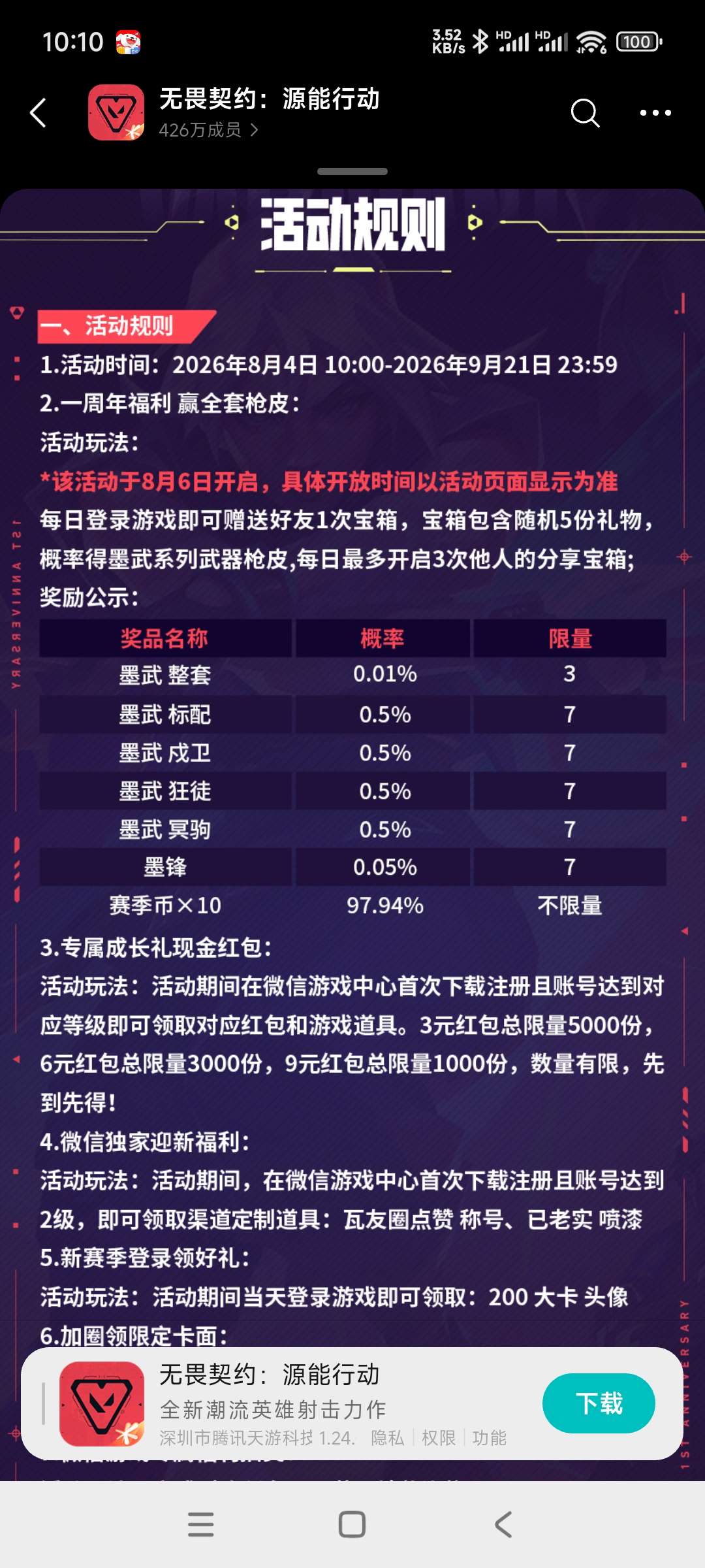 【现金红包】无畏注册抽奖-百云游资源网
