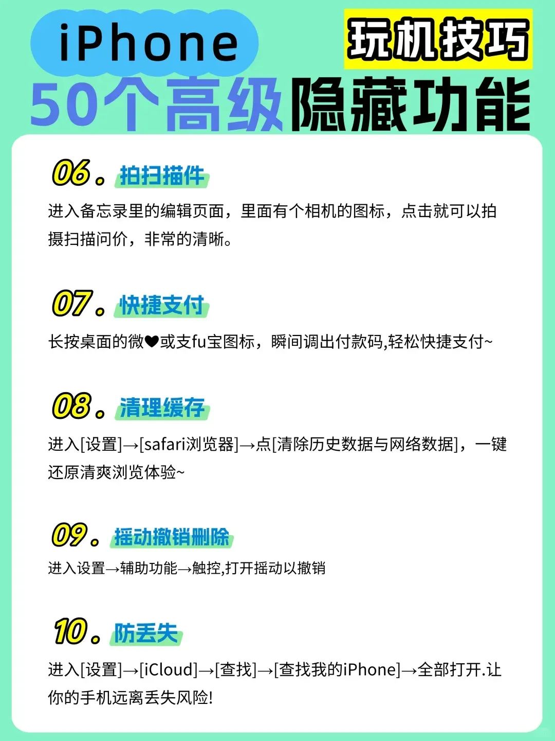 【玩机教程】iPhone 50个高级隐藏功能！插图1